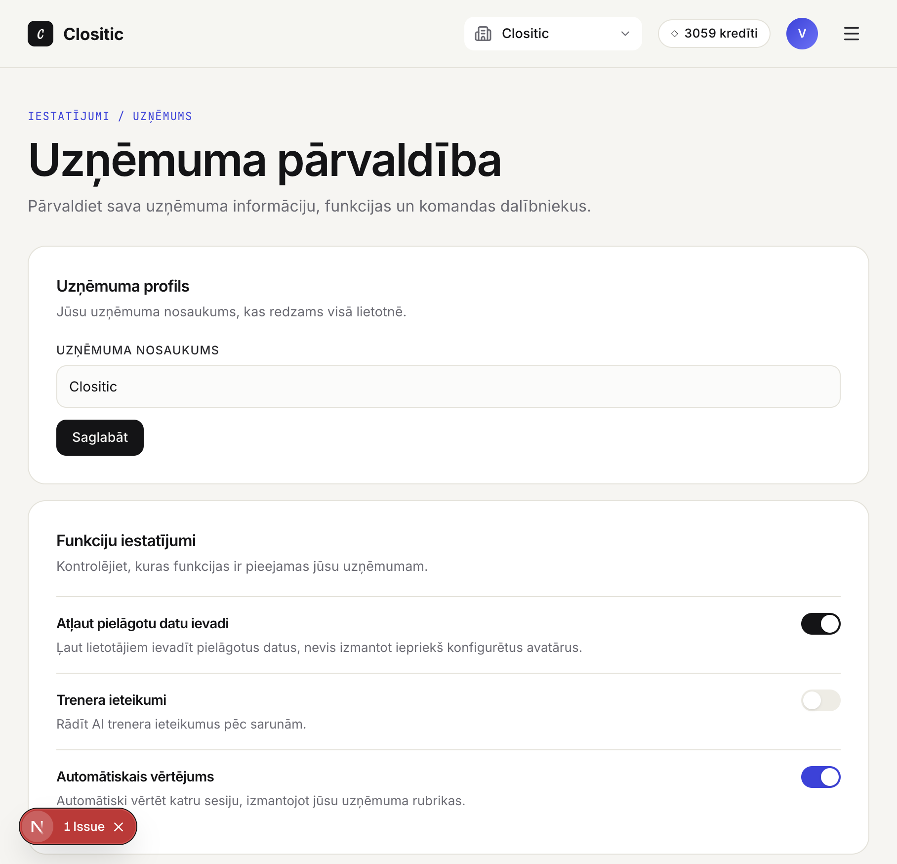 Uzņēmuma pārvaldība